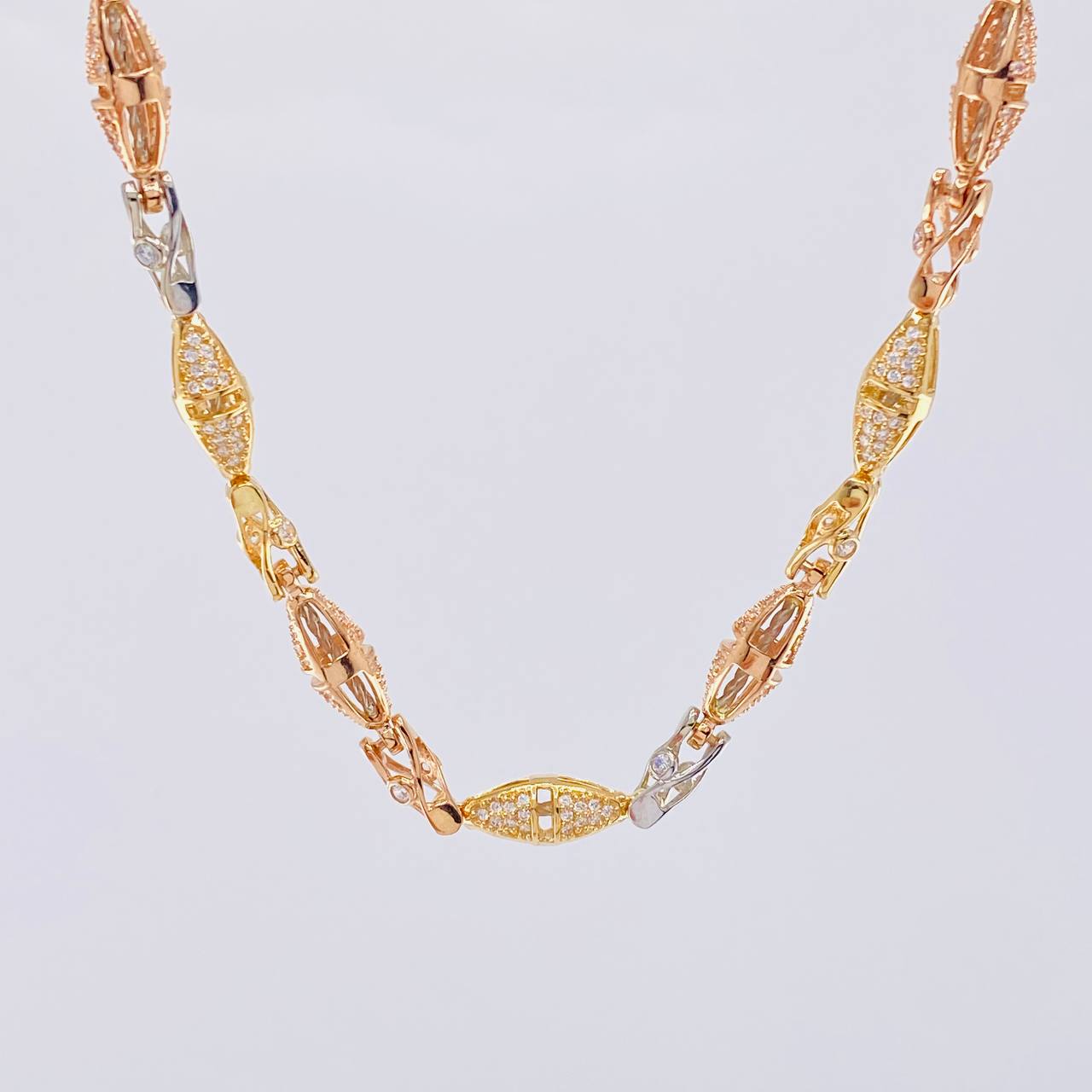 Cadena Rústica Dubai Espiral 58.05 g / 65 cm / 6 mm Tres Oros 18K