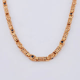 Cadena Rústica Cilindros Rómbicos 63.8 g / 65 cm / 5.5 mm Oro Rosa 18K