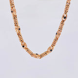 Cadena Rústica Cilindros Rómbicos 63.8 g / 65 cm / 5.5 mm Oro Rosa 18K