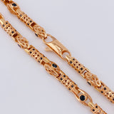 Cadena Rústica Cilindros Rómbicos 63.8 g / 65 cm / 5.5 mm Oro Rosa 18K