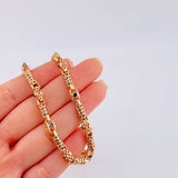 Cadena Rústica Cilindros Rómbicos 63.8 g / 65 cm / 5.5 mm Oro Rosa 18K