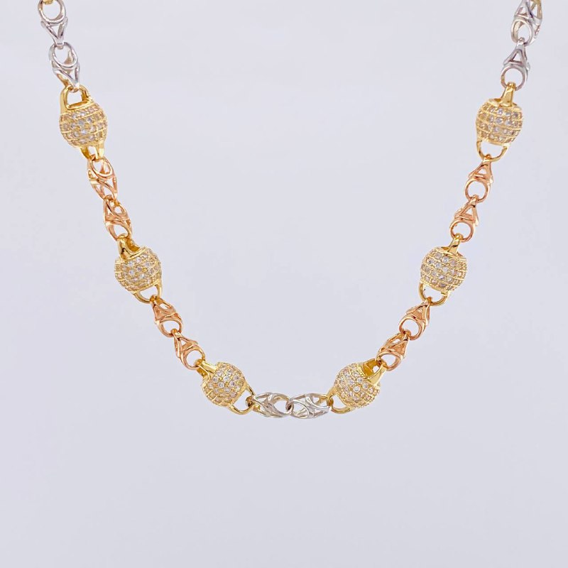 Cadena Rústica Espiral Majal 43 g / 65 cm / 6,6 mm Tres Oros 18K