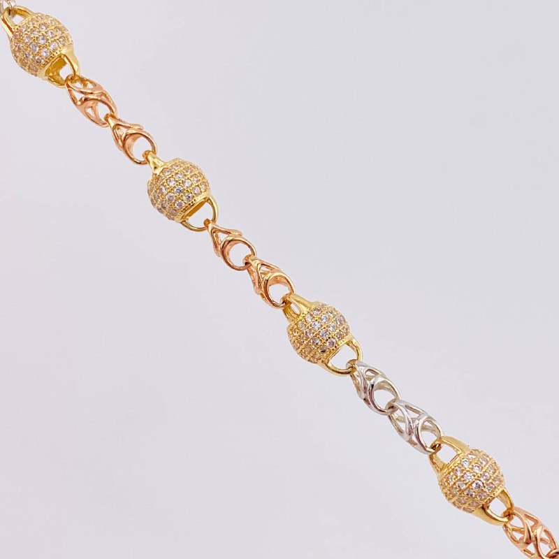 Cadena Rústica Espiral Majal 43 g / 65 cm / 6,6 mm Tres Oros 18K