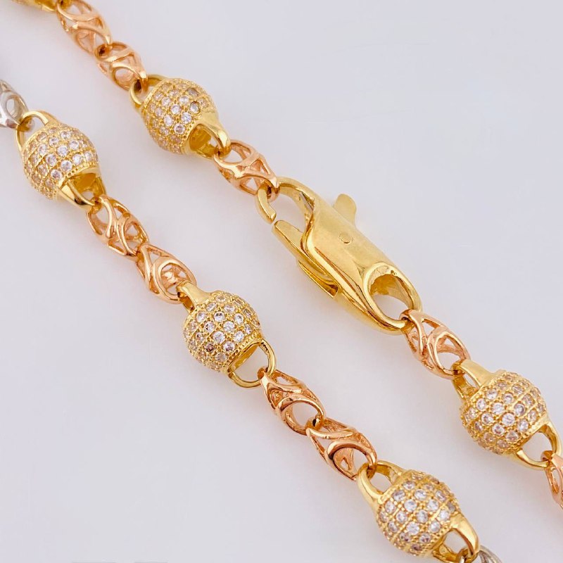 Cadena Rústica Espiral Majal 43 g / 65 cm / 6,6 mm Tres Oros 18K