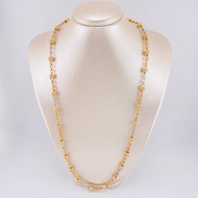 Cadena Rústica Espiral Majal 43 g / 65 cm / 6,6 mm Tres Oros 18K