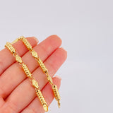 Pulso Rustico Rayado 5.4 g / 18 cm / 5,1 mm Oro Amarillo 18K