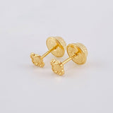Topos Trebol Liso 0.35 g / 3,6 mm Oro Amarillo 18K