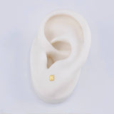 Topos Trebol Liso 0.35 g / 3,6 mm Oro Amarillo 18K