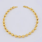 Pulso Militar Diamantado 6.35 g / 19 cm / 5,05 mm Oro Amarillo 18K