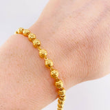 Pulso Militar Diamantado 6.35 g / 19 cm / 5,05 mm Oro Amarillo 18K