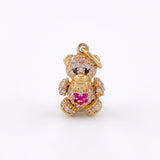 Dije Oso Articulado Corazón 2.65 g / 2,2 cm Oro Amarillo 18K