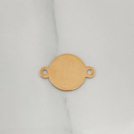 Herraje Placa Circular 0.5gr / 1.7cm / Oro Amarillo 18K