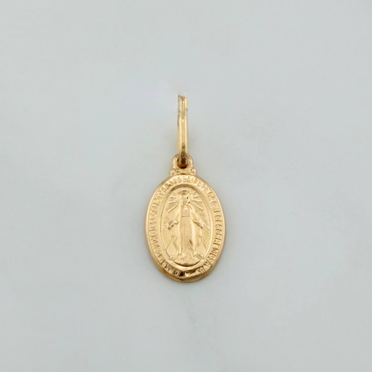 Dije Virgen Milagrosa 0.95gr / 2cm / Macizo Oro Amarillo &