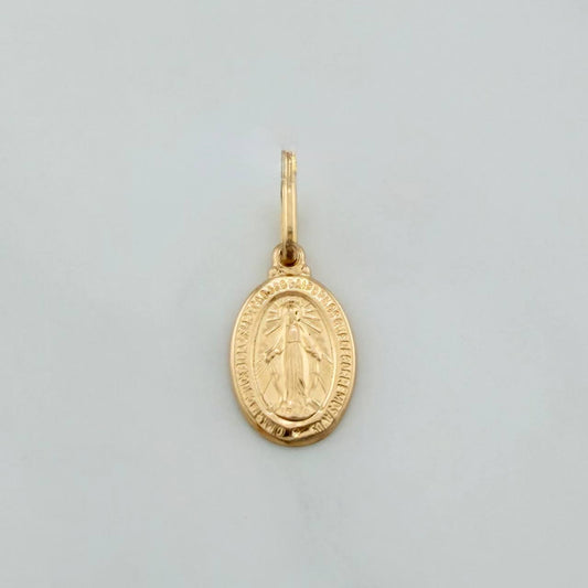Dije Virgen Milagrosa 0.95gr / 2cm / Macizo Oro Amarillo &