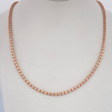 Cadena Ice 12.8gr / 61.4cm / Dos Oros Blanco Rosa +4 14K Italy $