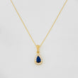 Set Cadena Veneciana + Dije Halo Lágrima / 1.95g / 40cm Oro Amarillo 18K