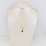 Set Cadena Veneciana + Dije Halo Lágrima / 1.95g / 40cm Oro Amarillo 18K