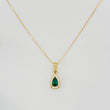 Set Cadena Veneciana + Dije Halo Lágrima / 1.95g / 40cm Oro Amarillo 18K