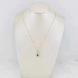 Set Cadena Veneciana + Dije Halo Lágrima / 1.95g / 40cm Oro Amarillo 18K