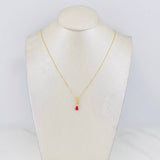 Set Cadena Veneciana + Dije Halo Lágrima / 1.95g / 40cm Oro Amarillo 18K