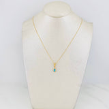 Set Cadena Veneciana + Dije Halo Lágrima / 1.55g / 40cm Oro Amarillo 18K