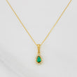 Set Cadena Veneciana + Dije Halo Lágrima / 1.5g / 40cm Oro Amarillo 18K