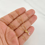 Set Cadena Veneciana + Dije Halo Corazón / 1.75g / 40cm Oro Amarillo 18K