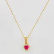 Set Cadena Veneciana + Dije Halo Corazón / 1.7g / 40cm Oro Amarillo 18K
