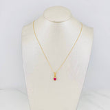 Set Cadena Veneciana + Dije Halo Corazón / 1.7g / 40cm Oro Amarillo 18K