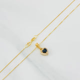 Set Cadena Veneciana + Dije Halo Corazón / 1.8g / 40cm Oro Amarillo 18K