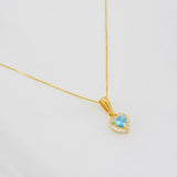 Set Cadena Veneciana + Dije Halo Corazón / 1.75g / 40cm Oro Amarillo 18K