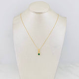 Set Cadena Veneciana + Dije Halo Corazón / 1.8g / 40cm Oro Amarillo 18K
