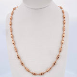 Cadena Rustica Barril 9.25gr / 61.7cm / 3.8mm Punteada Oro Rosa 18K $