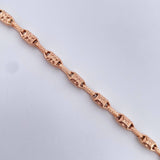 Pulso Rustico Equis Dobles 5.25gr / 21.9cm / 4.2mm Punteado Oro Amarillo  18K $