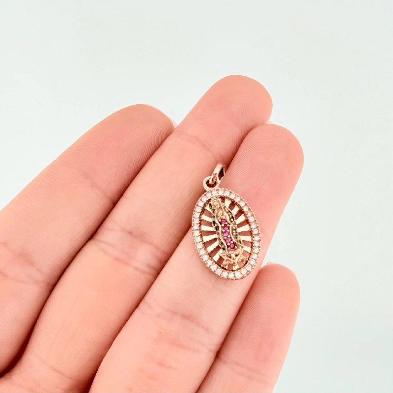 Dije Virgen De Guadalupe 2.4g / 2.5cm Oro Rosa 18K