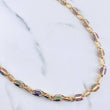 Cadena Candado 48.7gr / 51.4cm / 6.2mm Circones De Colores Oro Amarillo 18K $
