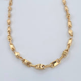 Cadena Rustica Tornillo 13.8gr / 61.5cm / 4.4mm Sobre Oro Amarillo 18K &
