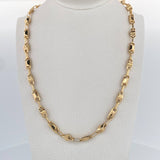 Cadena Rustica Tornillo 13.8gr / 61.5cm / 4.4mm Sobre Oro Amarillo 18K &