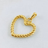 Dije Corazon Entorchado 3.85gr / 2.7cm / Oro Amarillo 18K ©