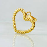 Dije Corazon Entorchado 3.8gr / 2.8cm / Oro Amarillo 18K *