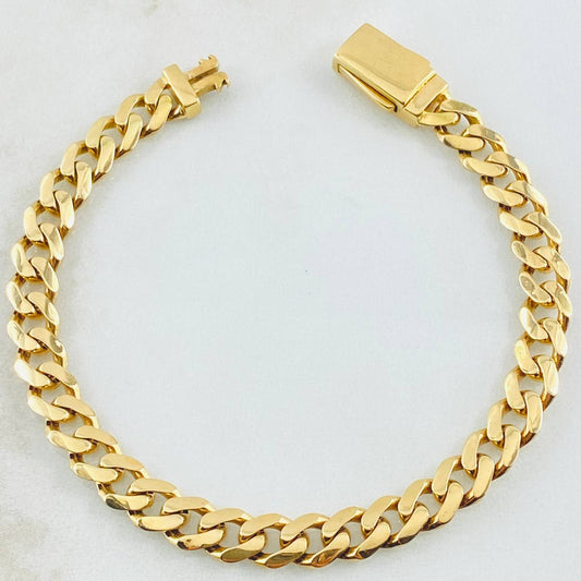 Pulso Cubano 11.05gr / 19.5cm / Oro Amarillo +1 18K *