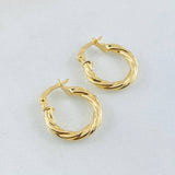 Candongas Emmi 1.45gr / 1.5cm / Oro Amarillo 18K ©