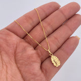 Set Cadena Veneciana /1.85gr/45cm /0.4mm + Dije Virgen Guadalupe/0.45gr/2cm Troquelado  Oro 18K (Oferta) $