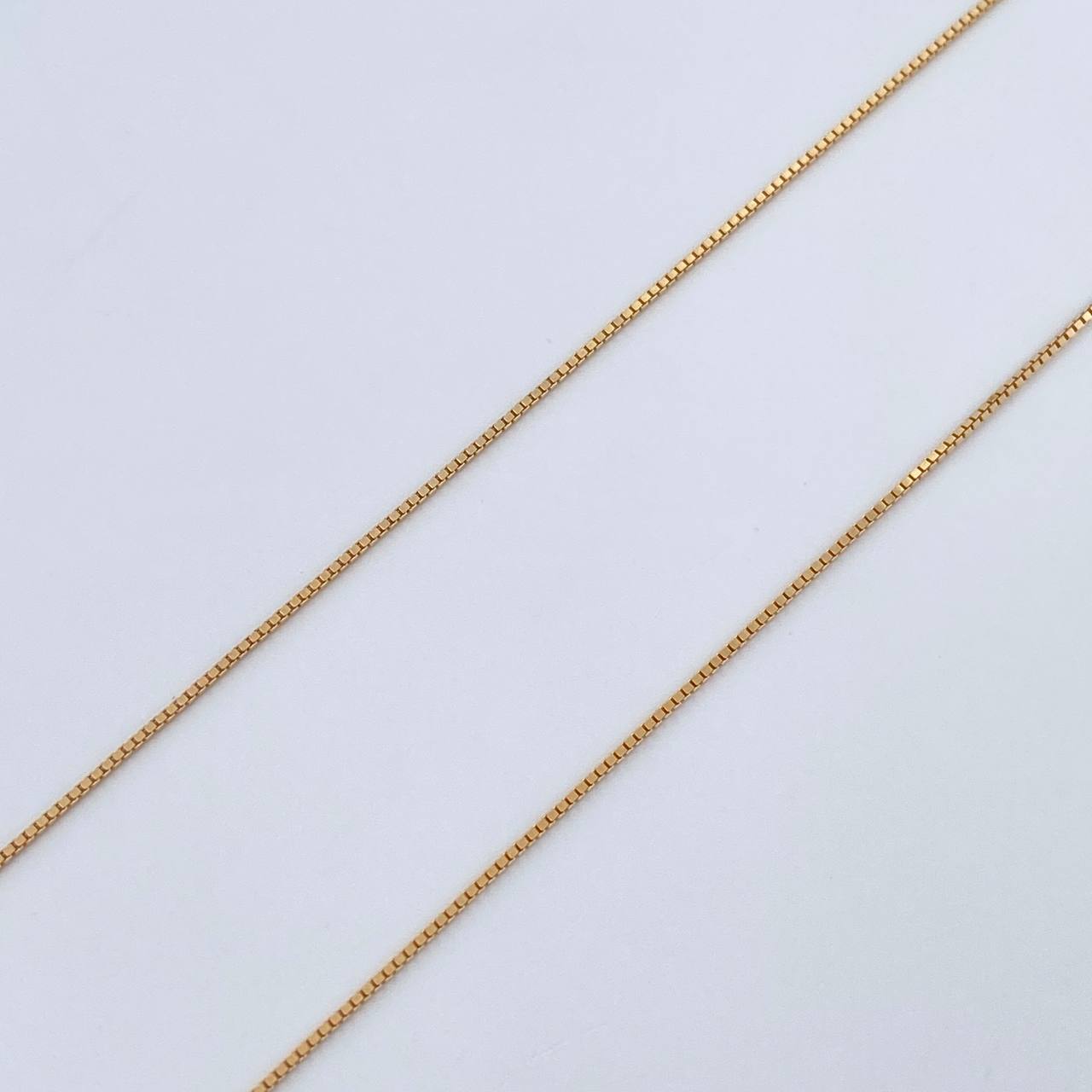 Set Cadena Veneciana /1.0gr/45cm/0.3mm + Dije Libelula /0.35gr/1.5cm Troquelado  Oro 18K (Oferta) &