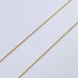 Set Cadena Veneciana /1.85gr/45 cm /0.3 mm + Dije Trebol/0.35gr/1cm Circon Verde  Oro 18K (Oferta) $