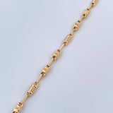 Pulso Rustico 4.05gr / 20.8cm / 3.2mm Barril Plano Oro Amarillo 18K &