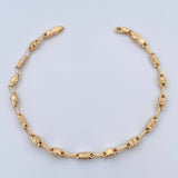 Pulso Rustico 4.05gr / 20.8cm / 3.2mm Barril Plano Oro Amarillo 18K &
