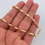 Pulso Rustico 4.05gr / 20.8cm / 3.2mm Barril Plano Oro Amarillo 18K &