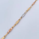 Tobillera Capullo 3.75gr / 24.2cm / 2.9mm Punteada Tres Oros 18K &