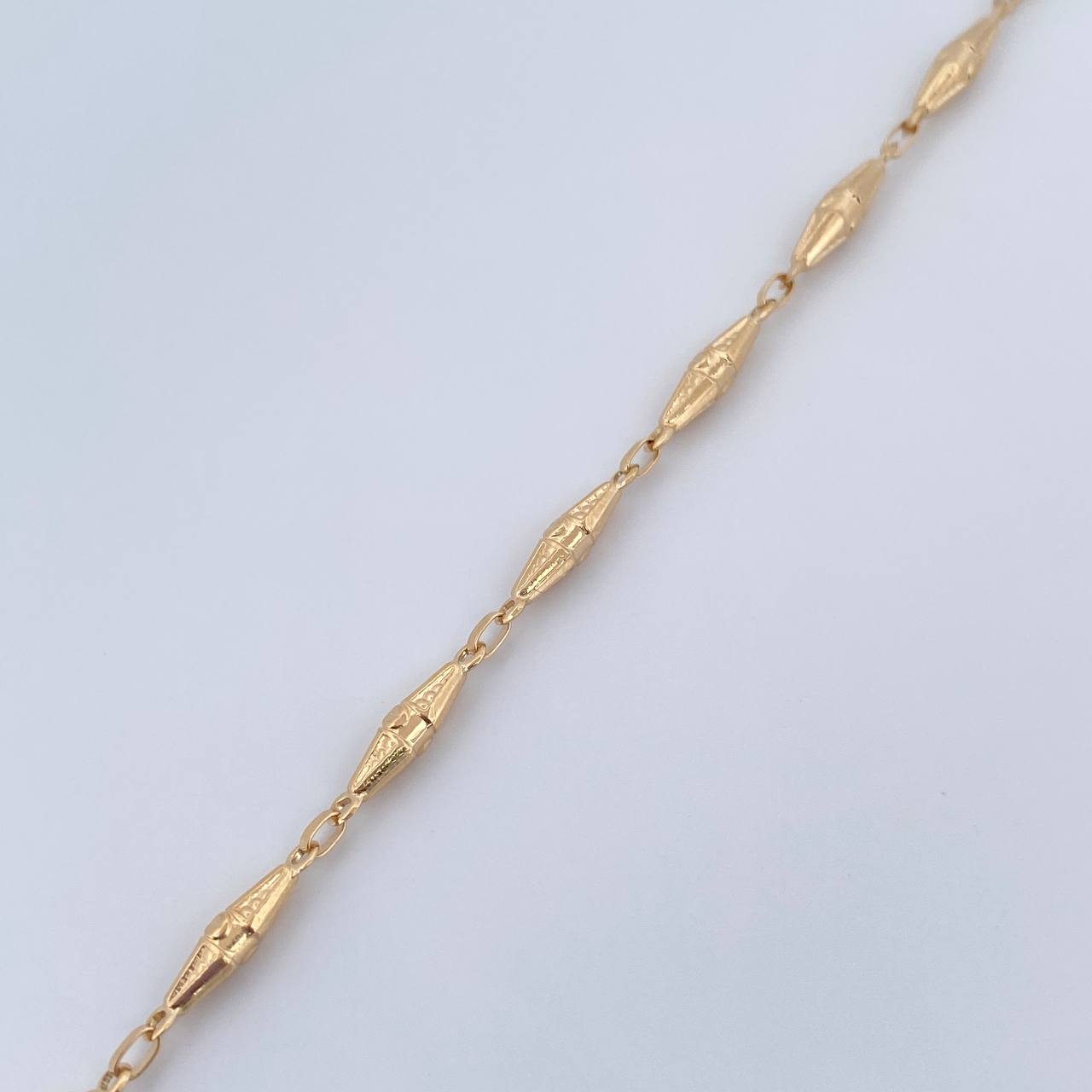 Tobillera Dubai 4.05gr / 24.6cm / 3mm Oro Amarillo 18K &